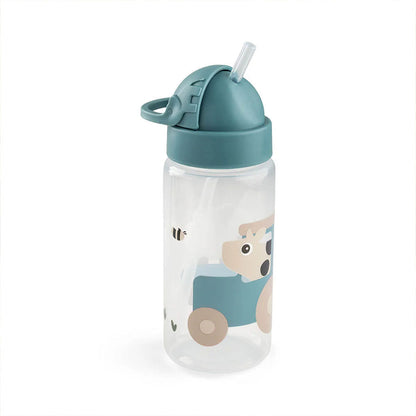 Botella con Bombilla Tiny Farm 350ml - Azul