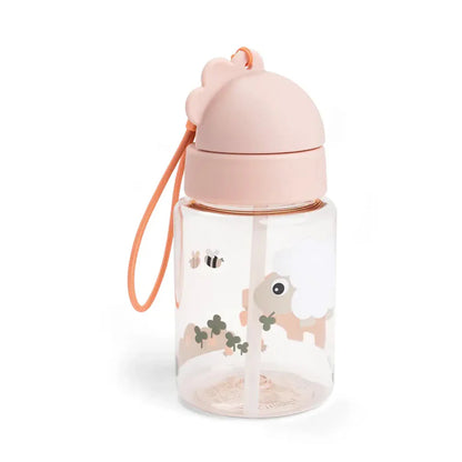 Botella con Bombilla - Tiny Farm - Rosa | Done by deer