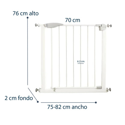 Reja de Seguridad para Bebés con Doble Seguro Ajustable de 75 a 82 cm | Bebesit