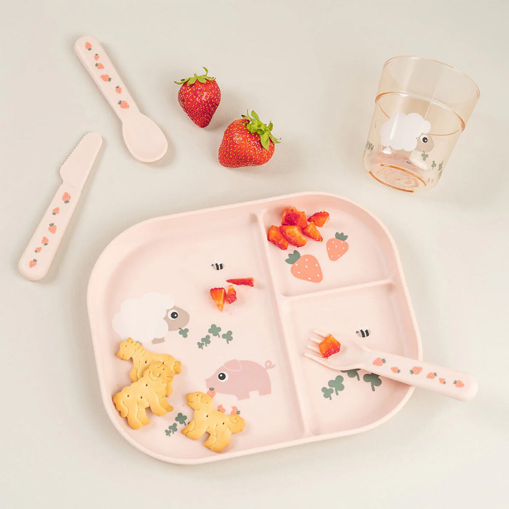 Set Foodie de Cubiertos Tiny Farm - Rosa