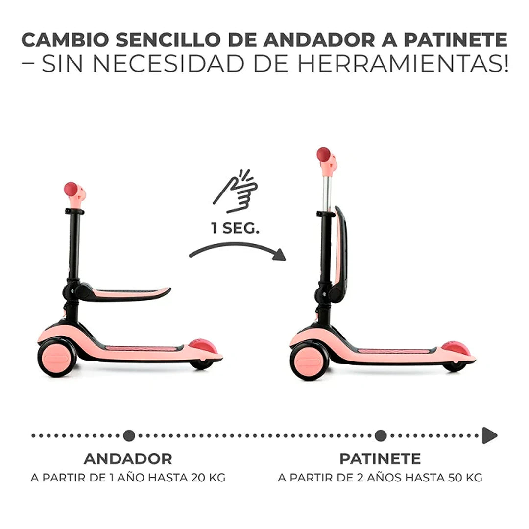 Halley 2 in 1 Scooter - Pink