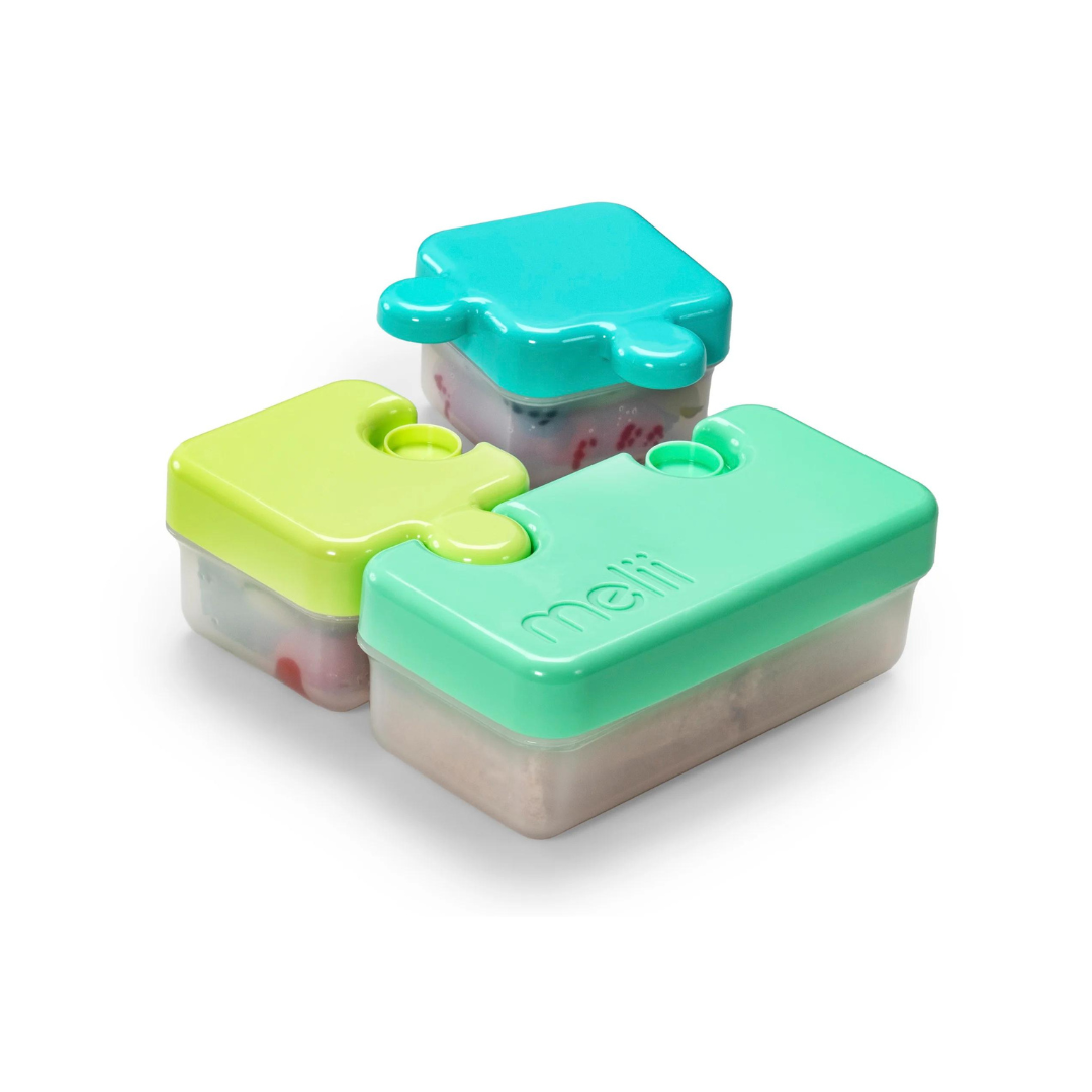 Contenedor Puzzle - Celeste Lima y Verde | Melii