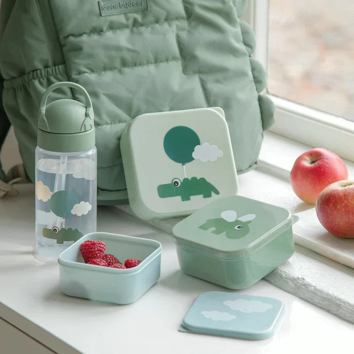 Set de 3 Cajas para Snack Happy Clouds - Verde