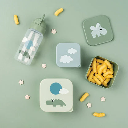 Set de 3 Cajas para Snack Happy Clouds - Verde