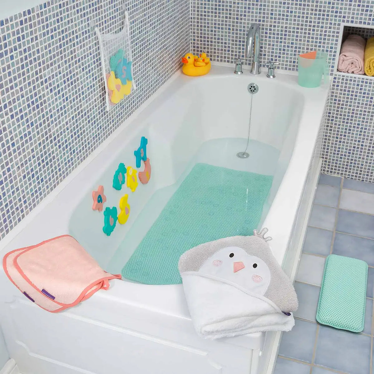 Mat Antideslizante para Bañera + Cojín | ClevaMama