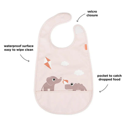 Babero con Velcro Playground - Rosa | Done by deer