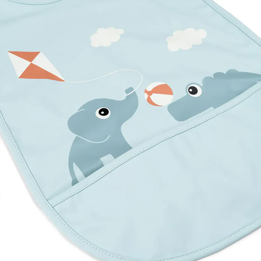 Babero con Velcro Playground - Azul