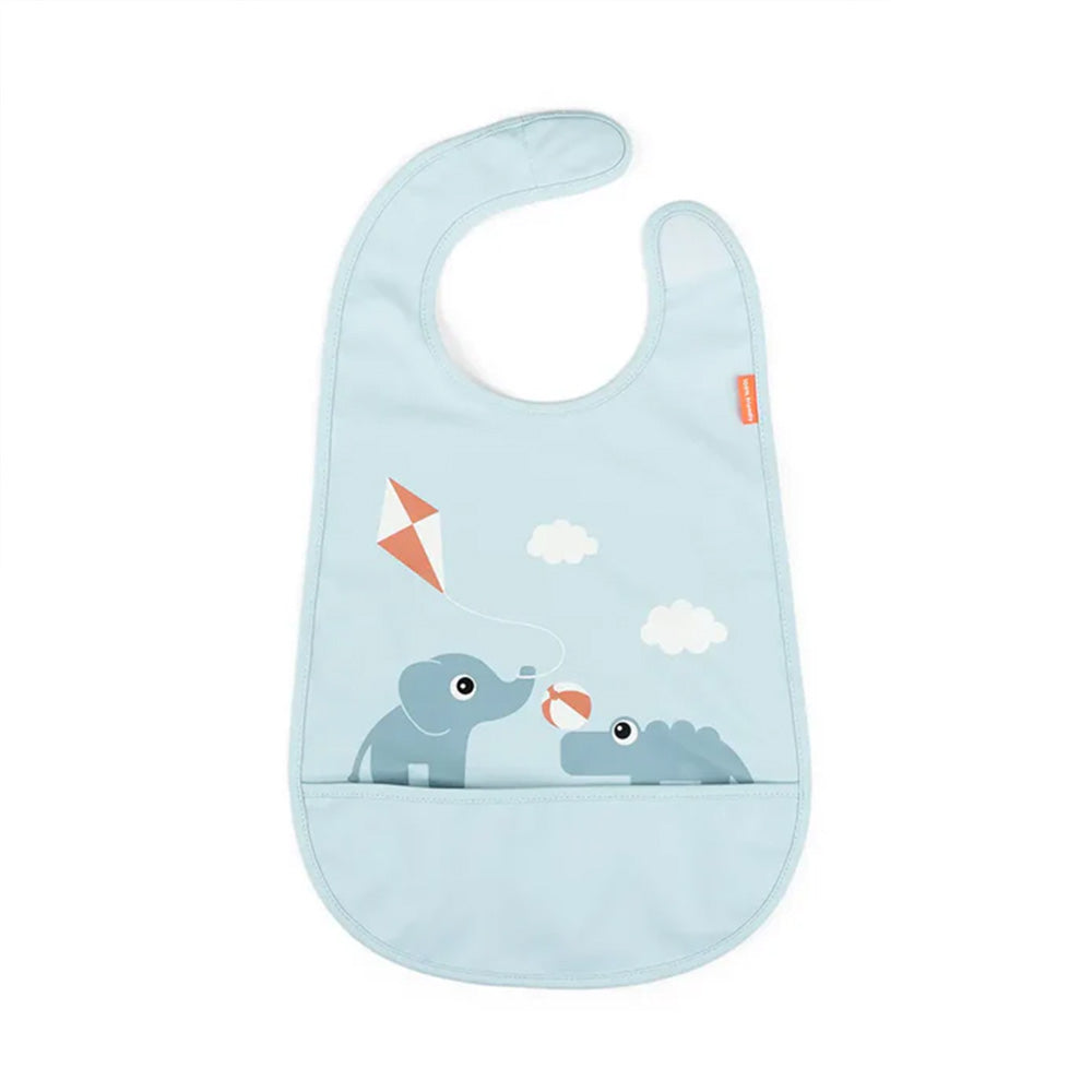 Babero con Velcro Playground - Azul