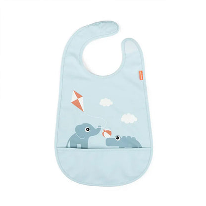Babero con Velcro Playground - Azul