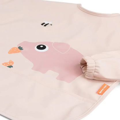 Babero Grande con Mangas y Bolsillo - Tiny Farm - Rosa | Done by deer