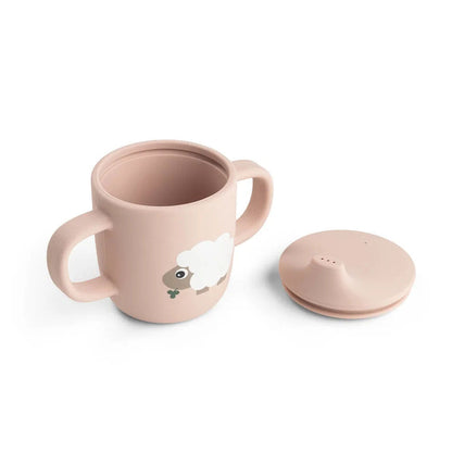 Vaso con Boquilla de Silicona de 2 Asas Tiny Farm - Rosa