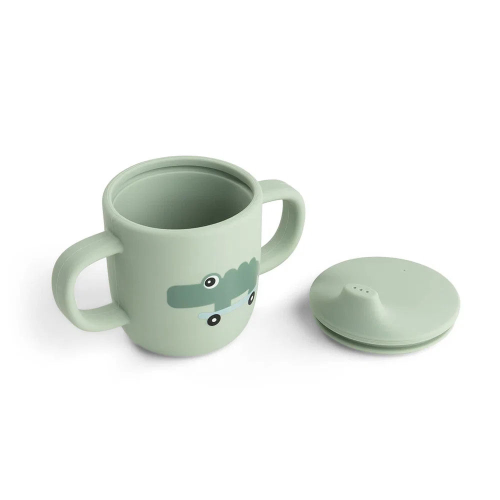 Vaso con Boquilla de Silicona de 2 Asas Playground - Verde