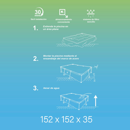 Piscina Estructural Cuadrada BeSplash | Bebesit