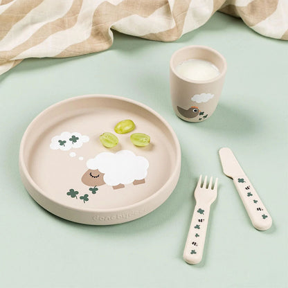 Plato de Silicona Stick & Stay Tiny Farm - Arena