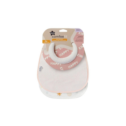 Set de 2 Baberos Absorbentes Reversibles - Rosado | Tommee Tippee