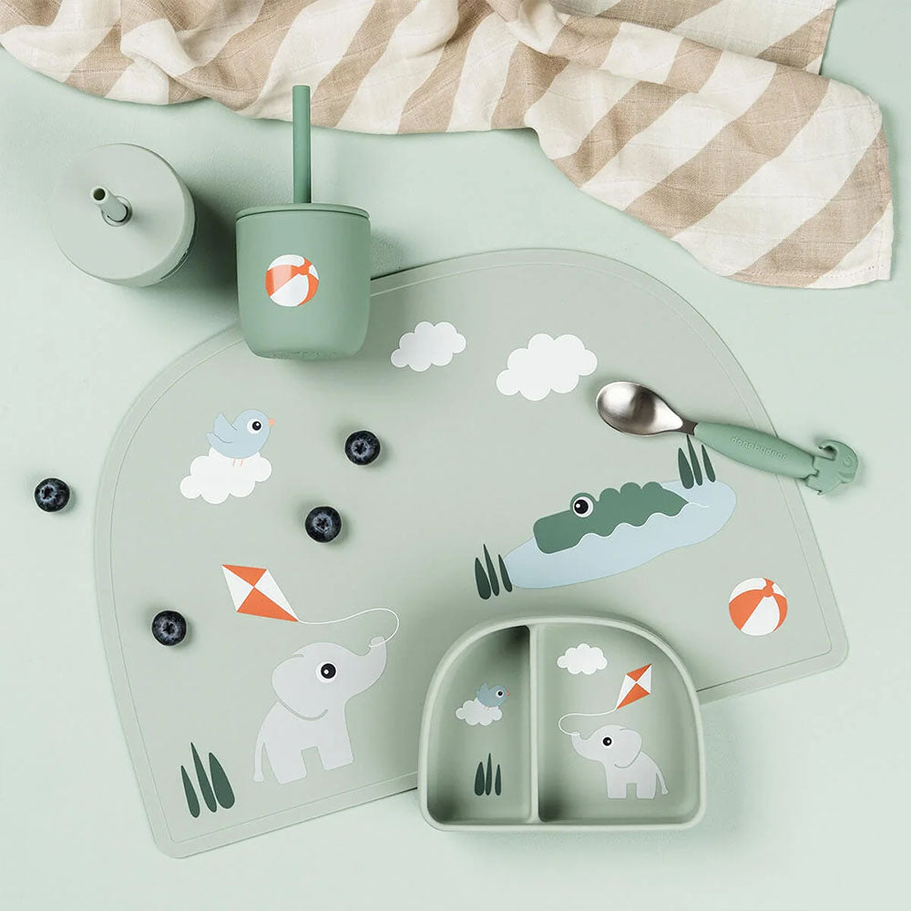 Bowl con Compartimentos Stick & Stay Playground - Verde