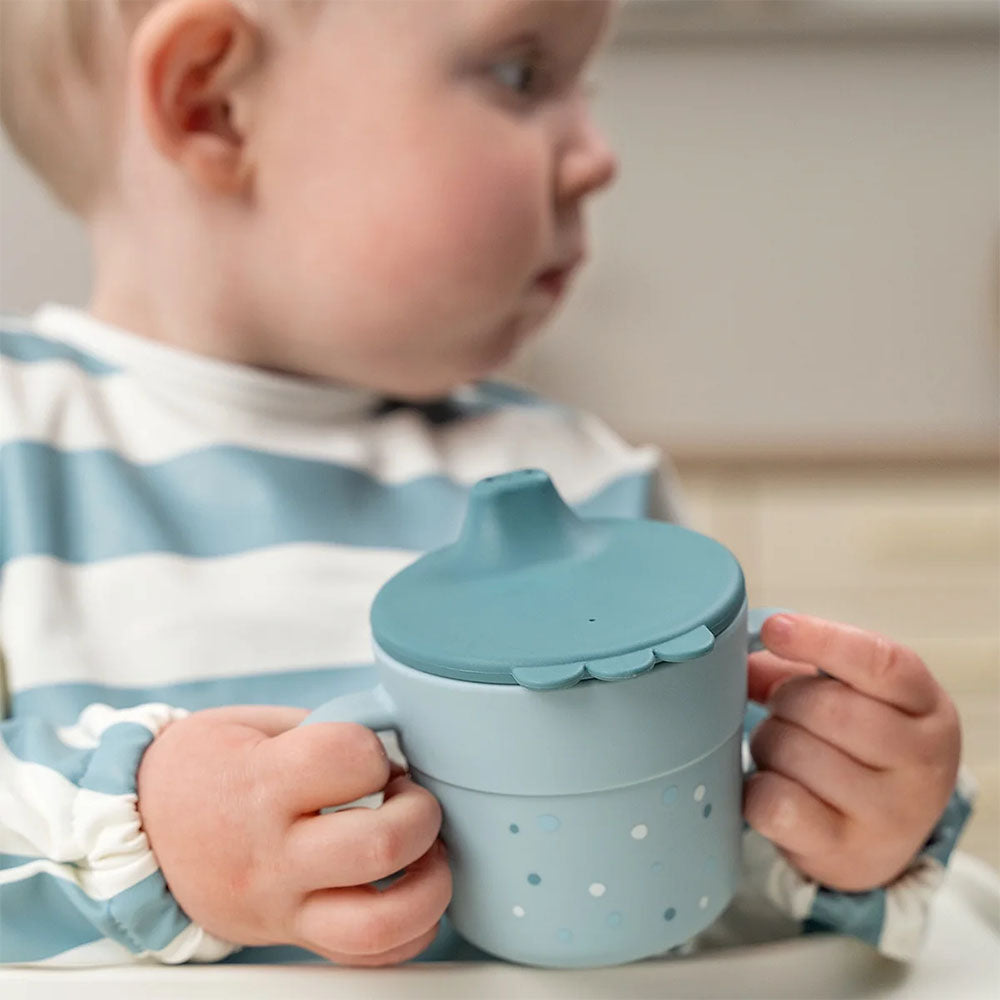 Vaso con Boquilla Foodie Happy Dots - Azul