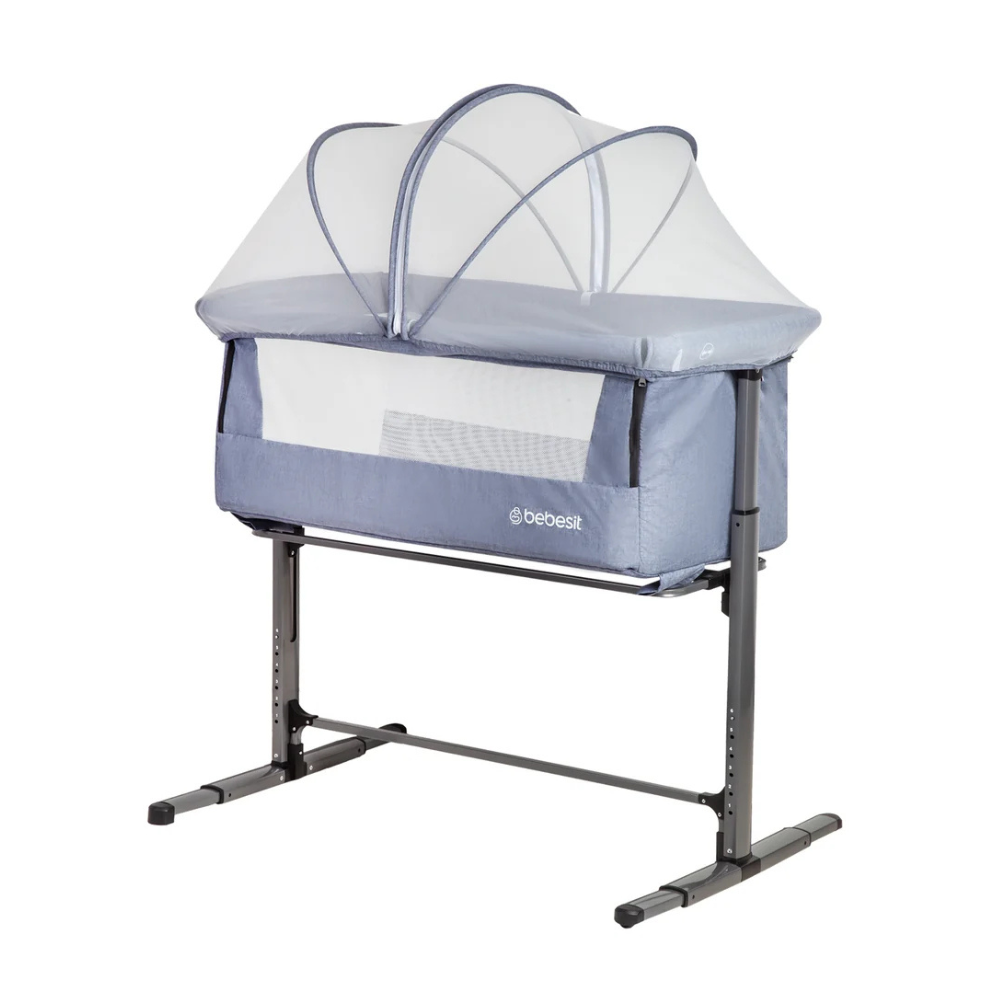 Cuna Colecho MySide LX con Mosquitero  - Azul | Bebesit