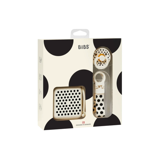Set de Regalo Soothe & Go - Polka Ivory/Black | BIBS