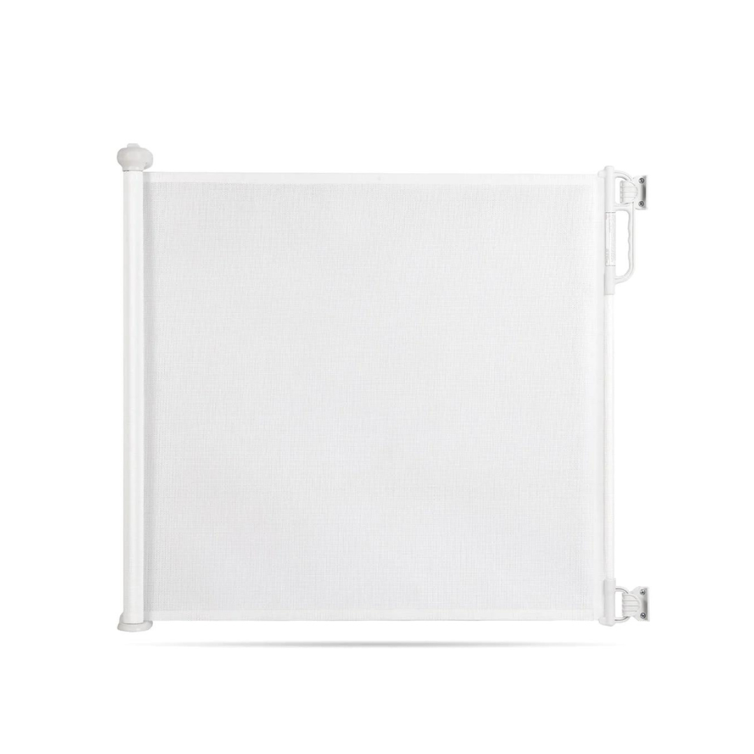 Puerta Retráctil de Seguridad para Bebés - Blanco | MomCozy