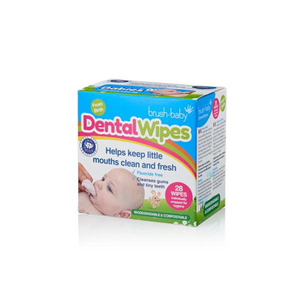 Toallitas Biodegradables para Encías (28 unidades) | Brush Baby