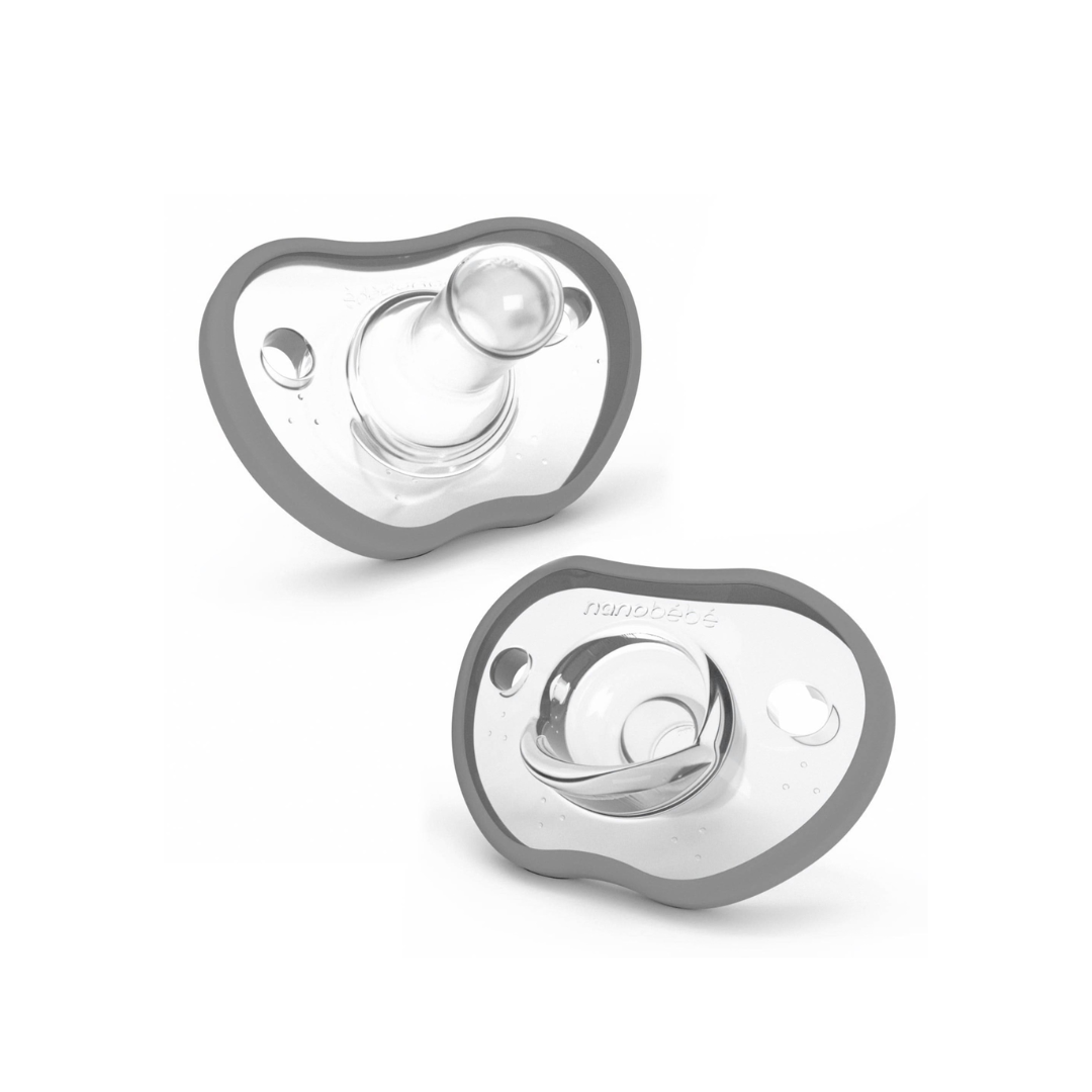 Pack de 2 Chupetes Flexy  - Gris | Nanobebé