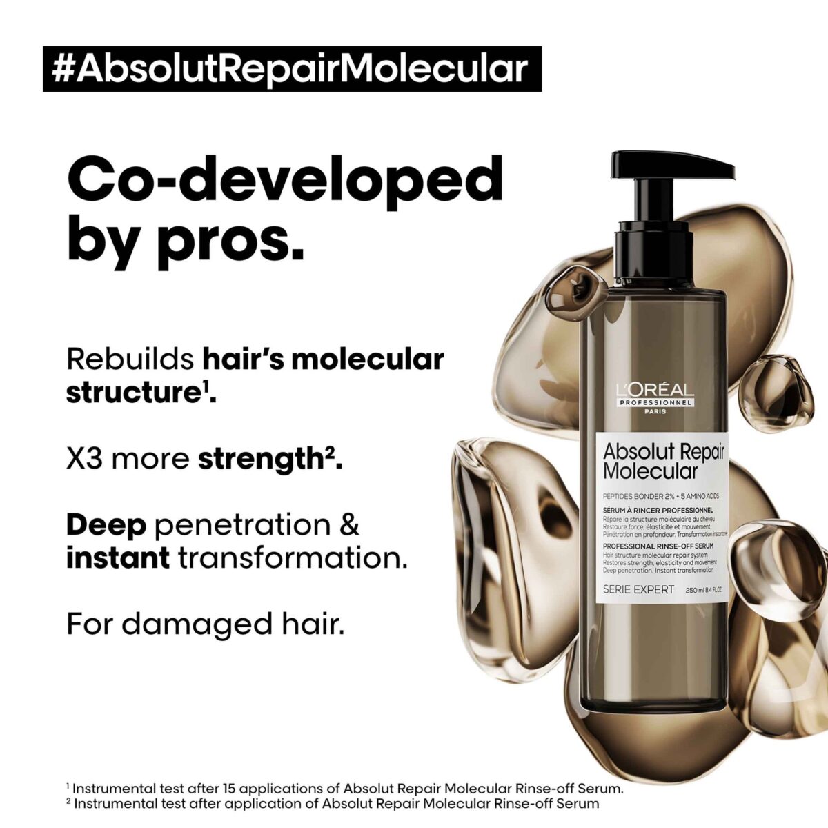 L'Oréal Professionnel Absolut Repair Molecular Rinse-Off Serum για Ταλαιπωρημένα Μαλλιά 250ml