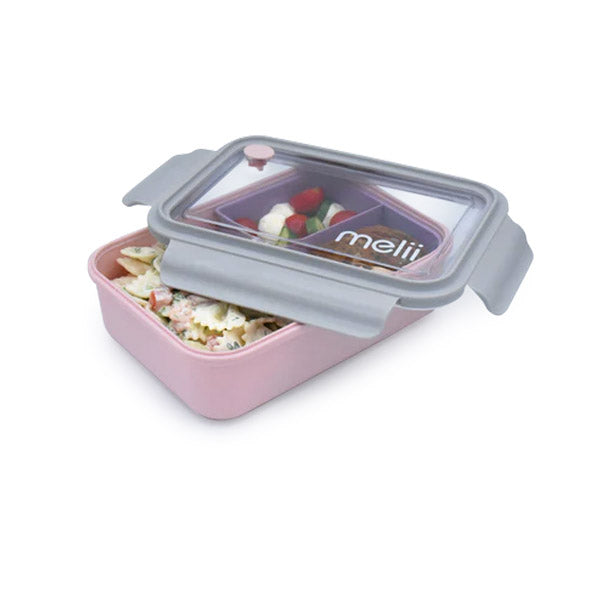 Lonchera Bento con Compartimientos 1250ml - Rosado