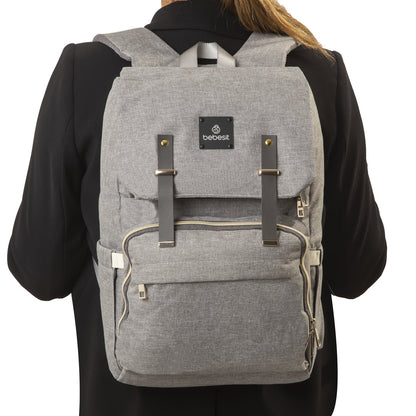 Mochila Pañalera - Gris | Bebesit