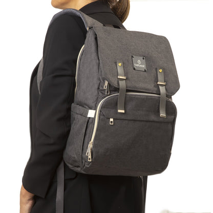 Mochila Maternal Mudador - Melange Negro | Bebesit