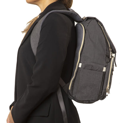 Mochila Maternal Mudador - Melange Negro | Bebesit