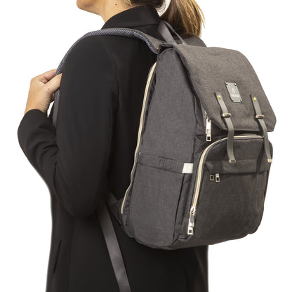 Mochila Maternal Mudador - Melange Negro | Bebesit
