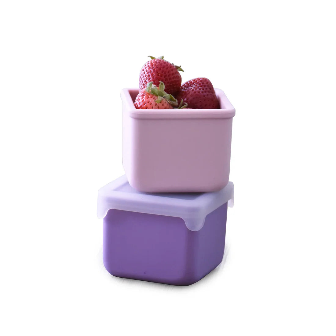 Pack de 2 Contenedores de Silicona - Rosado y Morado | Melii