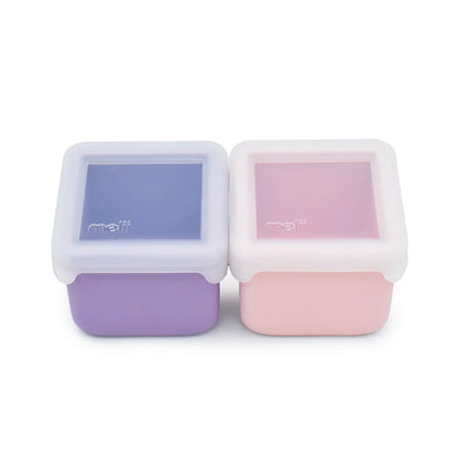 Pack de 2 Contenedores de Silicona - Rosado y Morado | Melii