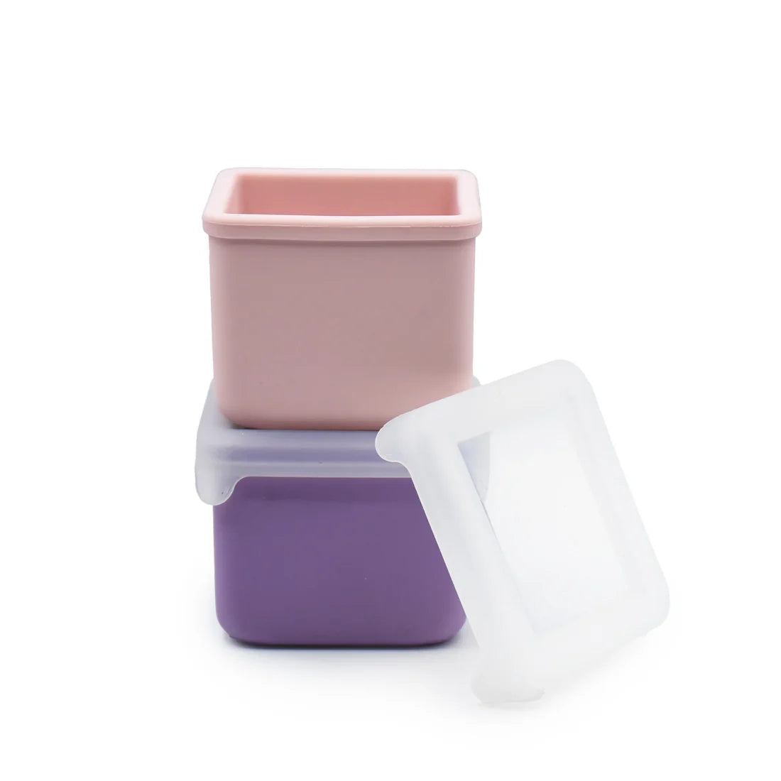 Pack de 2 Contenedores de Silicona - Rosado y Morado | Melii