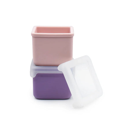 Pack de 2 Contenedores de Silicona - Rosado y Morado | Melii