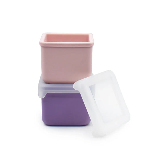 Pack de 2 Contenedores de Silicona - Rosado y Morado | Melii