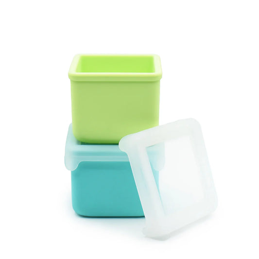 Pack de 2 Contenedores de Silicona - Azul y Menta | Melii