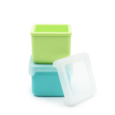 Pack de 2 Contenedores de Silicona - Azul y Menta | Melii