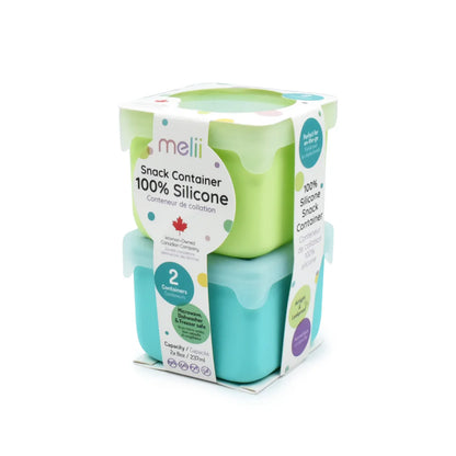 Pack de 2 Contenedores de Silicona - Azul y Menta | Melii