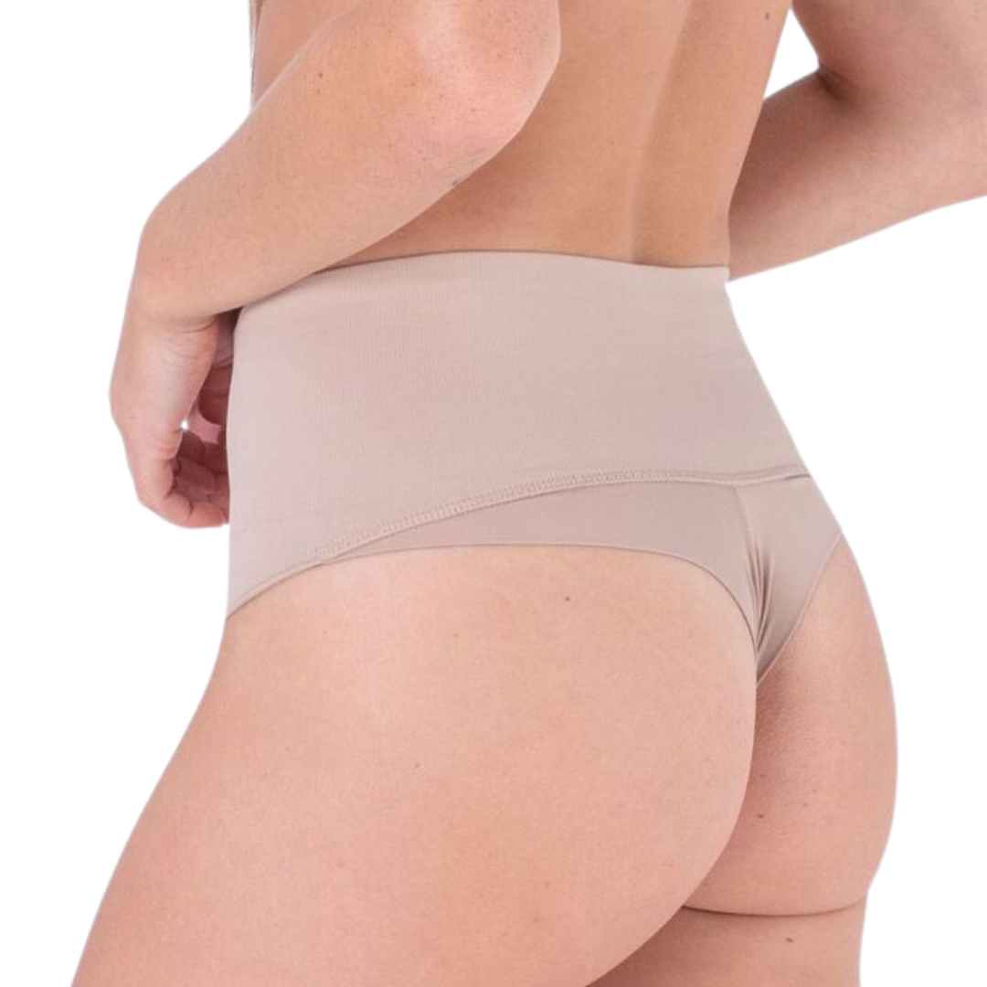 Colaless Post Parto Cintura Alta con Refuerzo en el Abdomen sin Costura - Palo Rosa | 2Rios