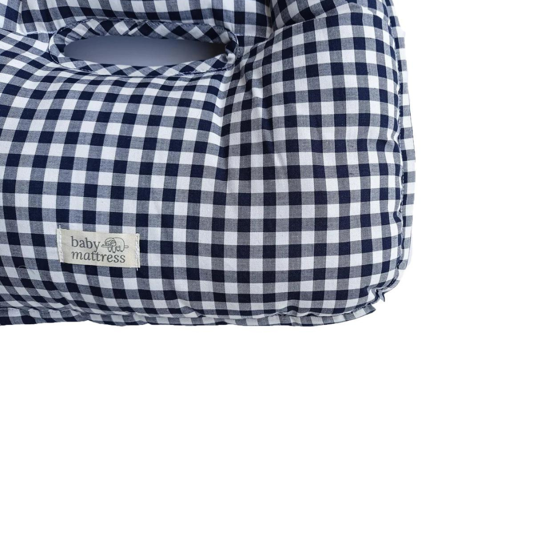 Cojín para Coche - Algodón - Vichy Azul | Baby Mattress