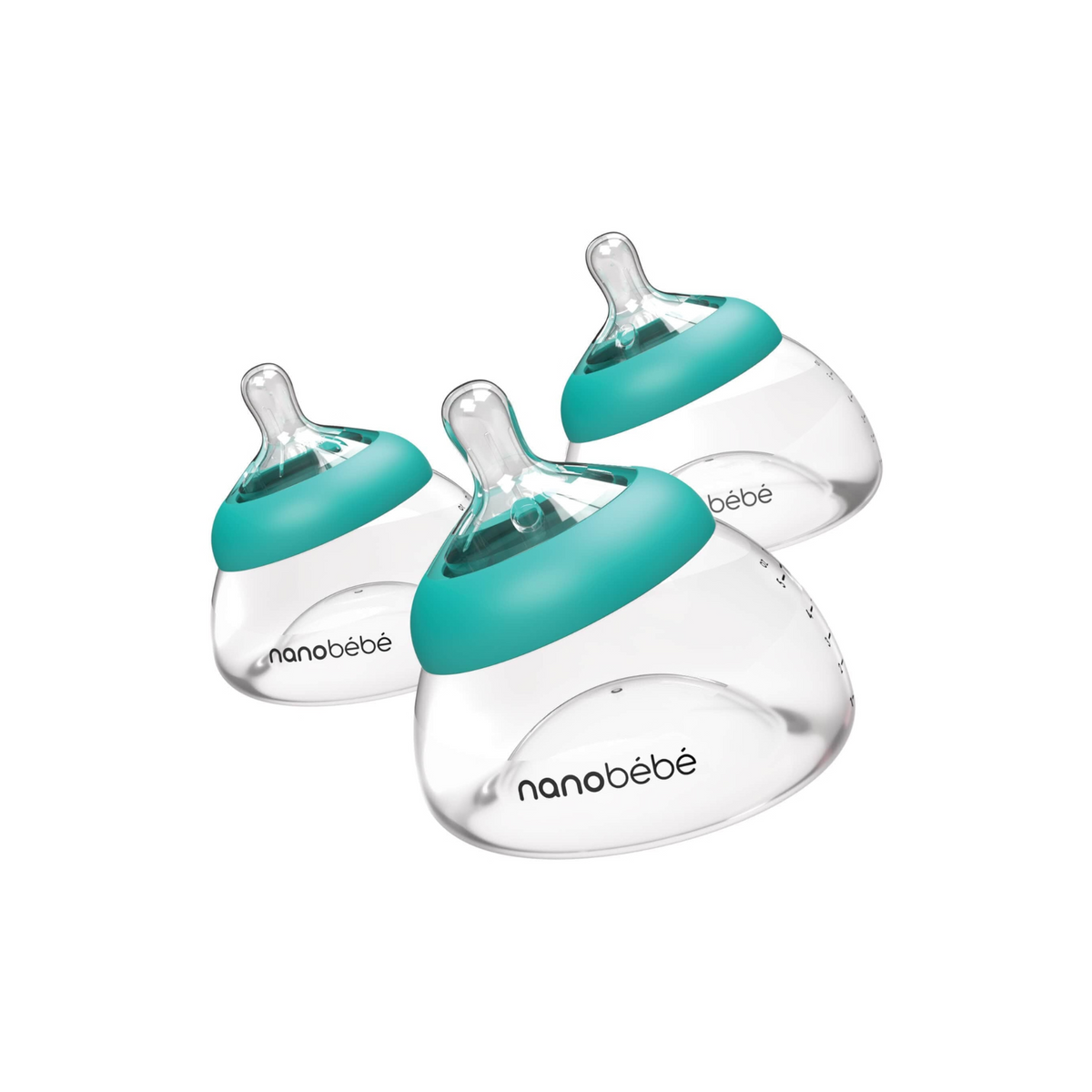 Pack 3 Mamaderas de Lactancia - 150 ml - Turquesa | Nanobebé