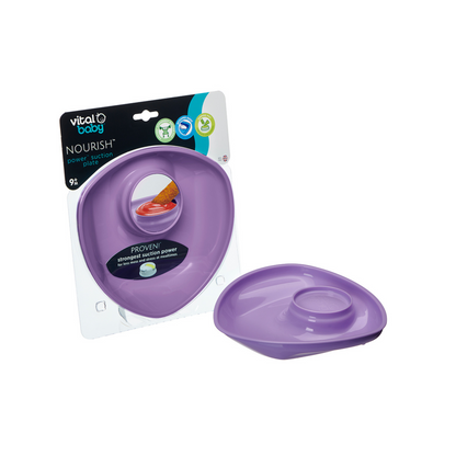 Plato con Base de Succión Súper Fuerte - Morado | Vital Baby