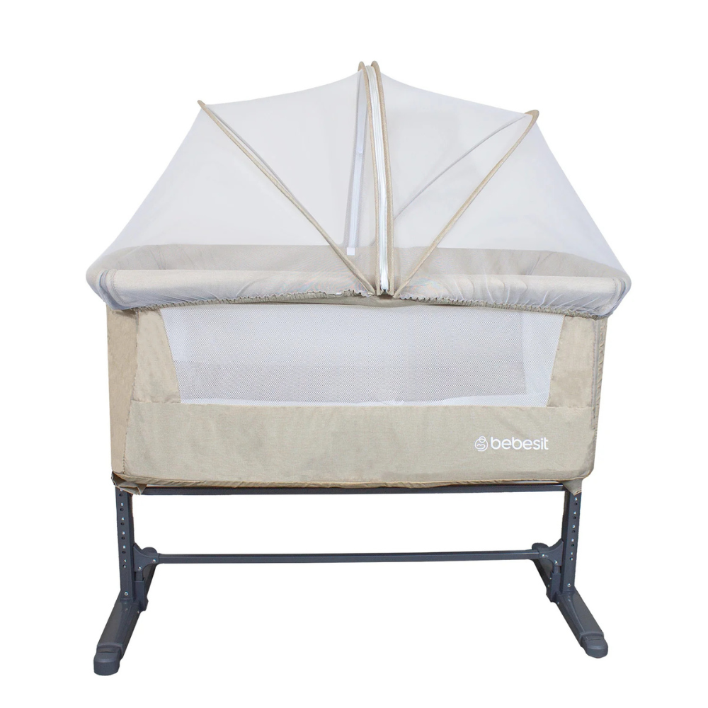 Cuna Colecho MySide LX con Mosquitero  - Beige | Bebesit