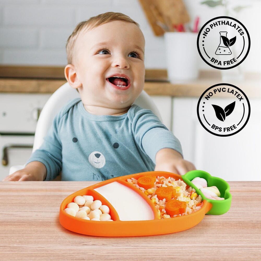 Plato de Silicona con Succión - Zanahoria | The Baby Nation
