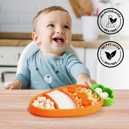 Plato de Silicona con Succión - Zanahoria | The Baby Nation