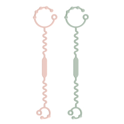 Correas de Silicona para Juguetes - 2 Unidades - Rosa y Gris | Mamás Mateas
