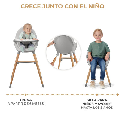 Silla de Comer Fini 2 - Gris | Kinderkraft