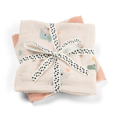 Set de 2 Muselinas Pequeñas Celebration - Rosa